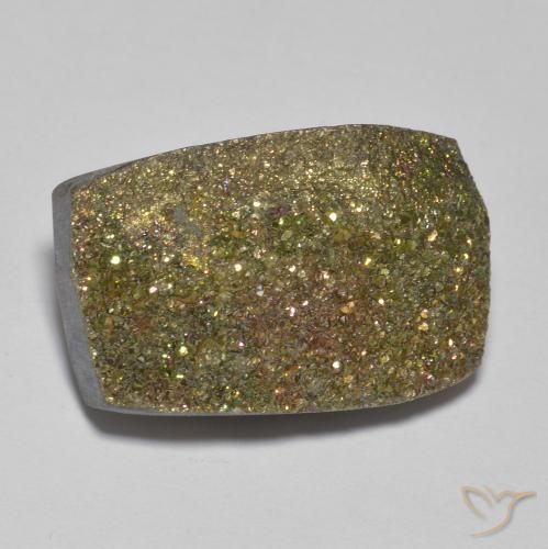 Pirita arco-íris Multicolorido Natural 13.67ct, baguete, Opaco
