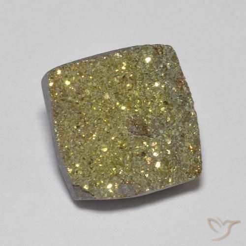 Pirita arco-íris Multicolorido Natural 3.97ct, Quadrado, Opaco