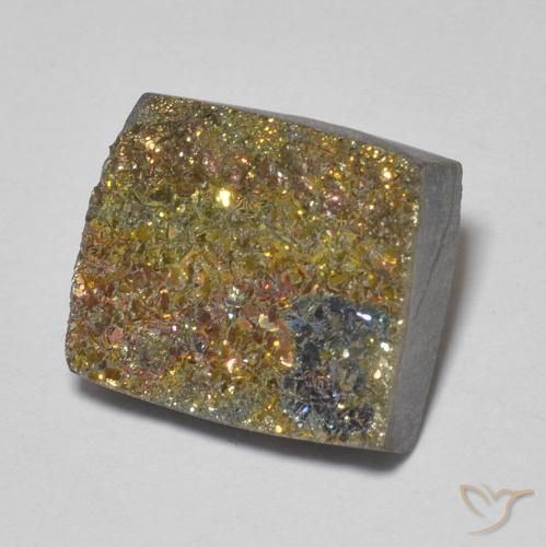 Pirita arco-íris Multicolorido Natural 5.14ct, Quadrado, Opaco