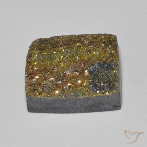 Pirita arco-íris Multicolorido Natural 5.14ct, Quadrado, Opaco