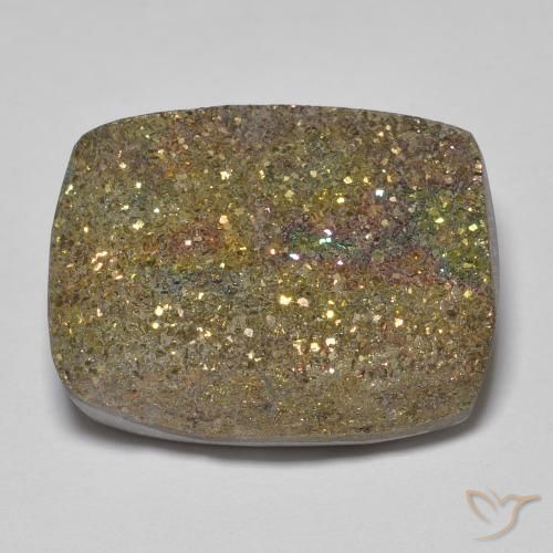 19.99ct Natural Multicolorido Pirita arco-íris, baguete, Opaco