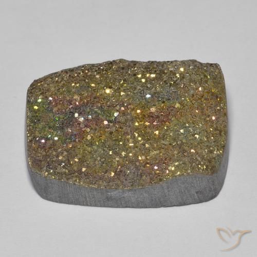 Pirita arco-íris Multicolorido Natural 19.99ct, baguete, Opaco