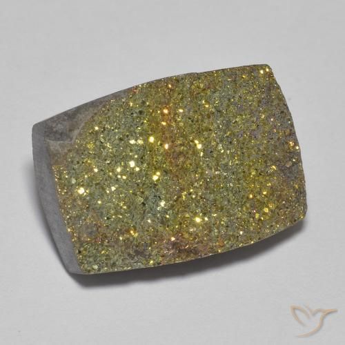 Pirita arco-íris Multicolorido Natural 11.13ct, baguete, Opaco