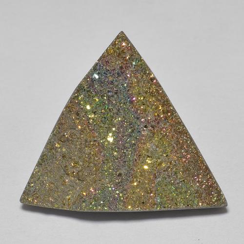 8.17ct Natural Multicolorido Pirita arco-íris, Trilhão, Opaco