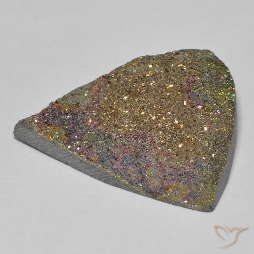 Pirita arco-íris Multicolorido Natural 12.38ct, Trilhão, Opaco