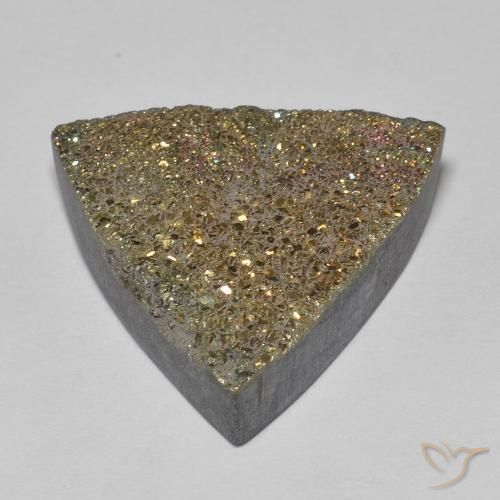 Pirita arco-íris Multicolorido Natural 12.22ct, Trilhão, Opaco