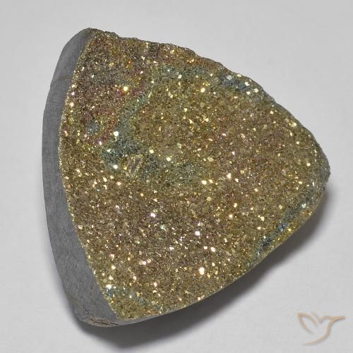 Pirita arco-íris Multicolorido Natural 16.94ct, Trilhão, Opaco