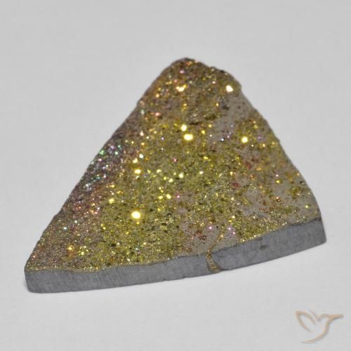 Pirita arco-íris Multicolorido Natural 13.27ct, Trilhão, Opaco