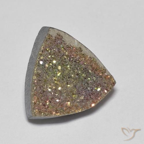 Pirita arco-íris Multicolorido Natural 4.47ct, Trilhão, Opaco