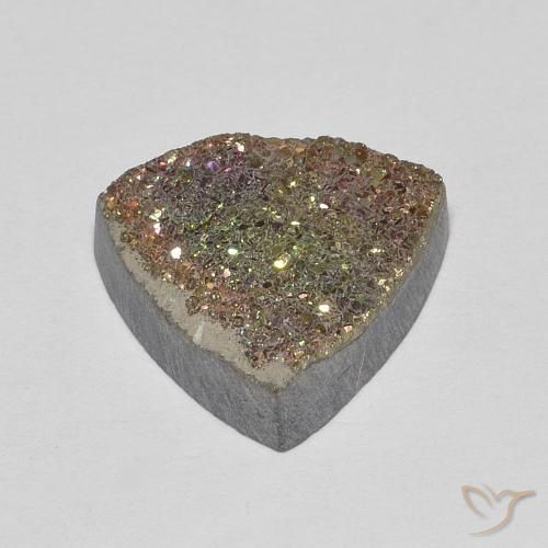 Pirita arco-íris Multicolorido Natural 4.47ct, Trilhão, Opaco