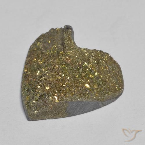 Pirita arco-íris Multicolorido Natural 12.01ct, Coração, Opaco