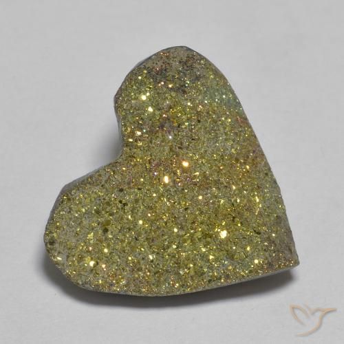 9.00ct Natural Multicolorido Pirita arco-íris, Coração, Opaco
