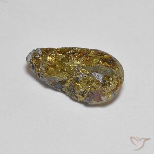 Pirita arco-íris multicolorido natural 4,97ct, forma extravagante, opaco