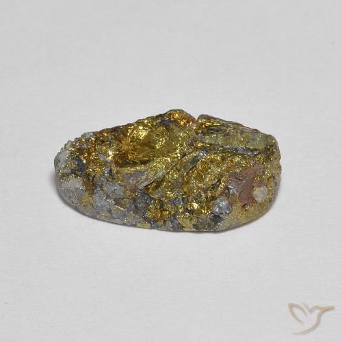 Pirita arco-íris multicolorido natural 4,97ct, forma extravagante, opaco