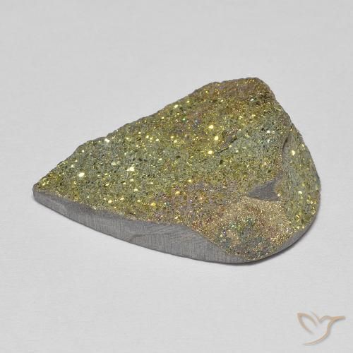 Pirita arco-íris Multicolorido Natural 10.42ct, Formato de pêra, Opaco