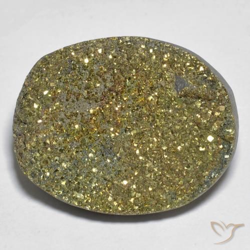 20.95ct Natural Multicolorido Pirita arco-íris, oval, Opaco