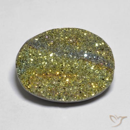 Pirita arco-íris Multicolorido Natural 12.55ct, oval, Opaco