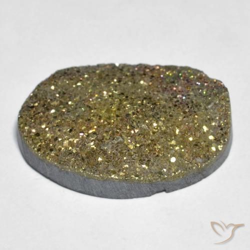 Pirita arco-íris Multicolorido Natural 19.53ct, oval, Opaco