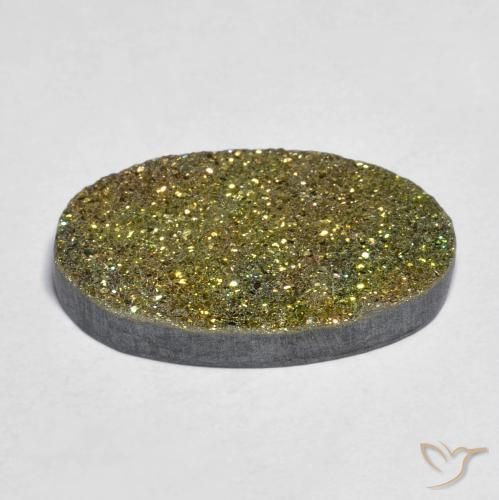 Pirita arco-íris Multicolorido Natural 10.83ct, oval, Opaco