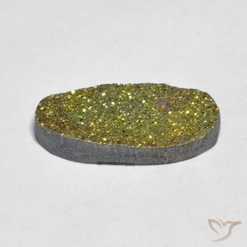 Pirita arco-íris Multicolorido Natural 5.50ct, oval, Opaco