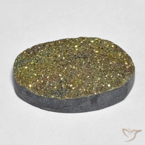 Pirita arco-íris Multicolorido Natural 18.36ct, oval, Opaco