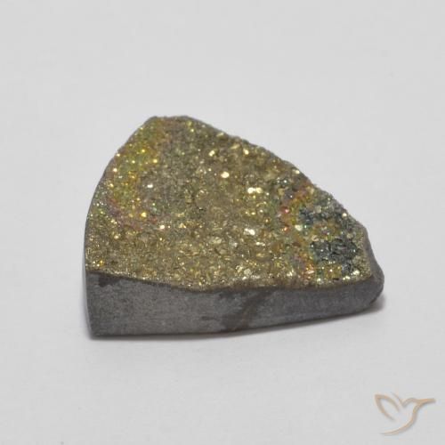Pirita arco-íris Multicolorido Natural 4.89ct, Trilhão, Opaco