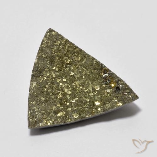 6.22ct Natural Multicolorido Pirita arco-íris, Trilhão, Opaco