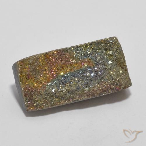 Pirita arco-íris Multicolorido Natural 5.59ct, baguete, Opaco