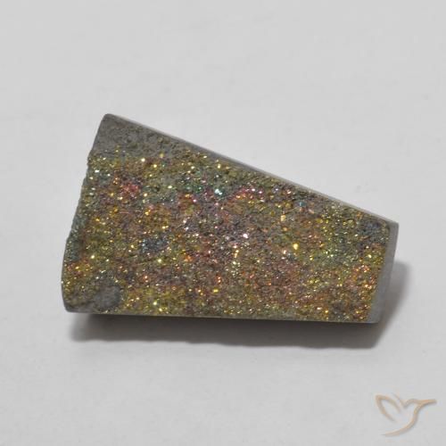 7.15ct Natural Multicolorido Pirita arco-íris, Chique, Opaco