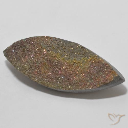 Pirita arco-íris Multicolorido Natural 15.09ct, Marquesa, Opaco