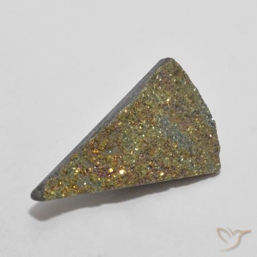 Pirita arco-íris Multicolorido Natural 4.43ct, Trilhão, Opaco