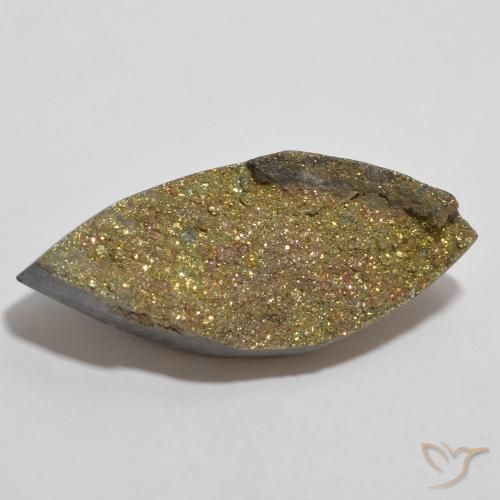 Pirita arco-íris Multicolorido Natural 13.66ct, Marquesa, Opaco