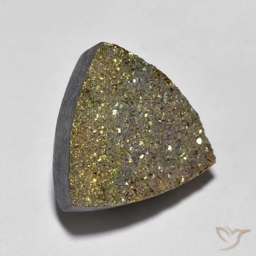 Pirita arco-íris Multicolorido Natural 6.36ct, Trilhão, Opaco