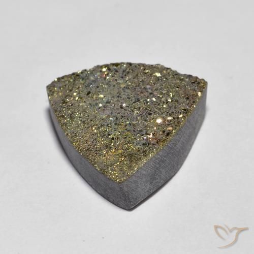 Pirita arco-íris Multicolorido Natural 6.36ct, Trilhão, Opaco