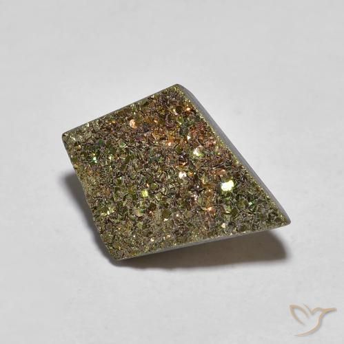 4.77ct Natural Multicolorido Pirita arco-íris, Chique, Opaco