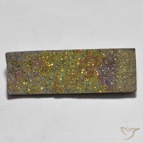 Pirita arco-íris Multicolorido Natural 10.42ct, baguete, Opaco