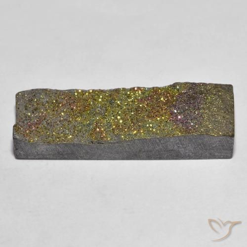 Pirita arco-íris Multicolorido Natural 10.42ct, baguete, Opaco