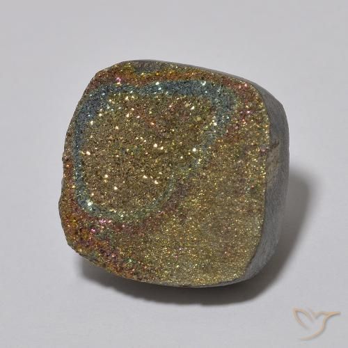 Pirita arco-íris Multicolorido Natural 10.04ct, Almofada, Opaco