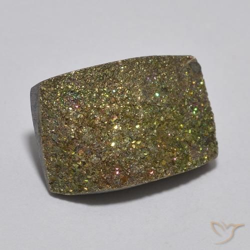 Pirita arco-íris Multicolorido Natural 5.28ct, baguete, Opaco