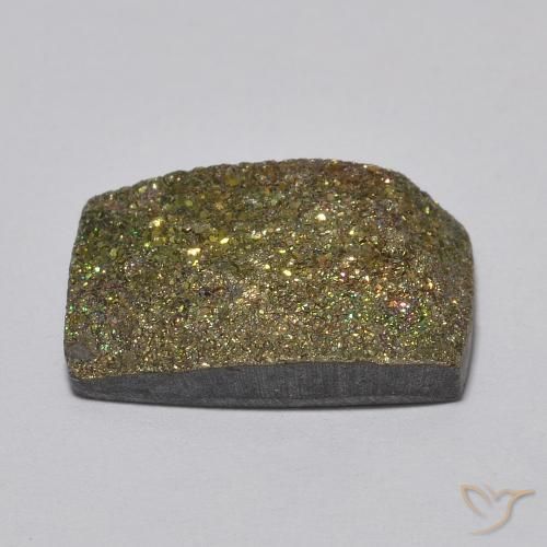 Pirita arco-íris Multicolorido Natural 5.28ct, baguete, Opaco