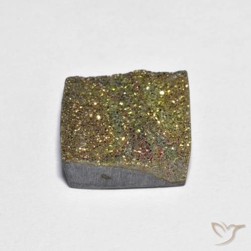 Pirita arco-íris Multicolorido Natural 8.26ct, Quadrado, Opaco