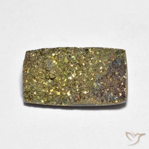 5.03ct Natural Multicolorido Pirita arco-íris, baguete, Opaco