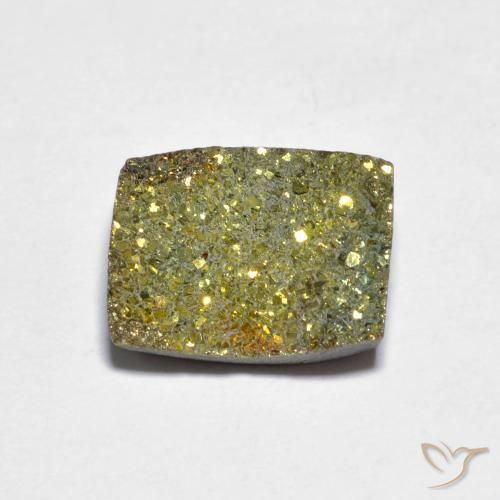 Pirita arco-íris multicolorido natural 4,03ct, baguete, opaco