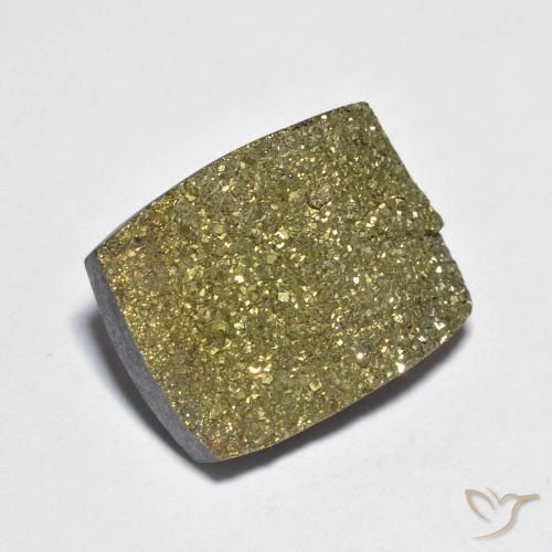 12.20ct Natural Multicolorido Pirita arco-íris, baguete, Opaco