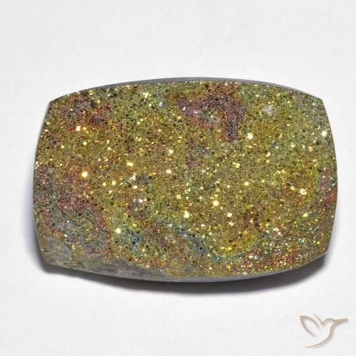 18.08ct Natural Multicolorido Pirita arco-íris, baguete, Opaco
