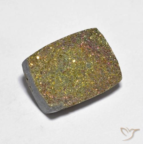 Pirita arco-íris Multicolorido Natural 7.95ct, baguete, Opaco