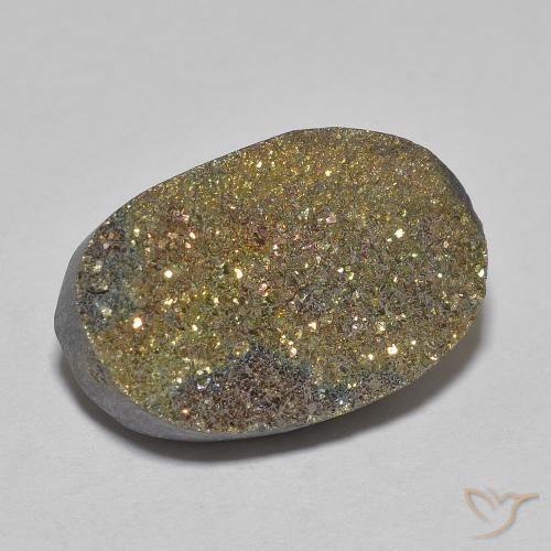 Pirita arco-íris Multicolorido Natural 11.05ct, oval, Opaco