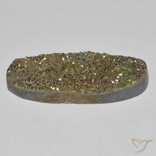 Pirita arco-íris Multicolorido Natural 9.77ct, oval, Opaco