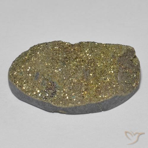Pirita arco-íris Multicolorido Natural 18.68ct, oval, Opaco