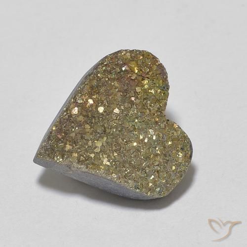 4.50ct Natural Multicolorido Pirita arco-íris, Coração, Opaco